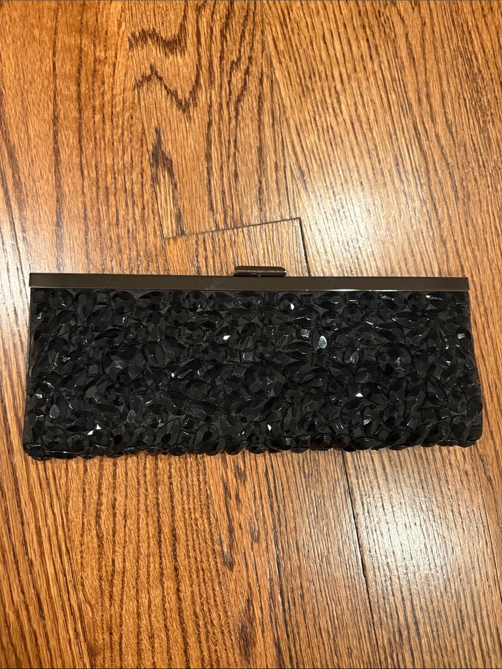 Banana Republic Black Beaded Evening Clutch